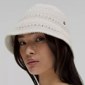 Lululemon Athletica Cream Crochet Hat
